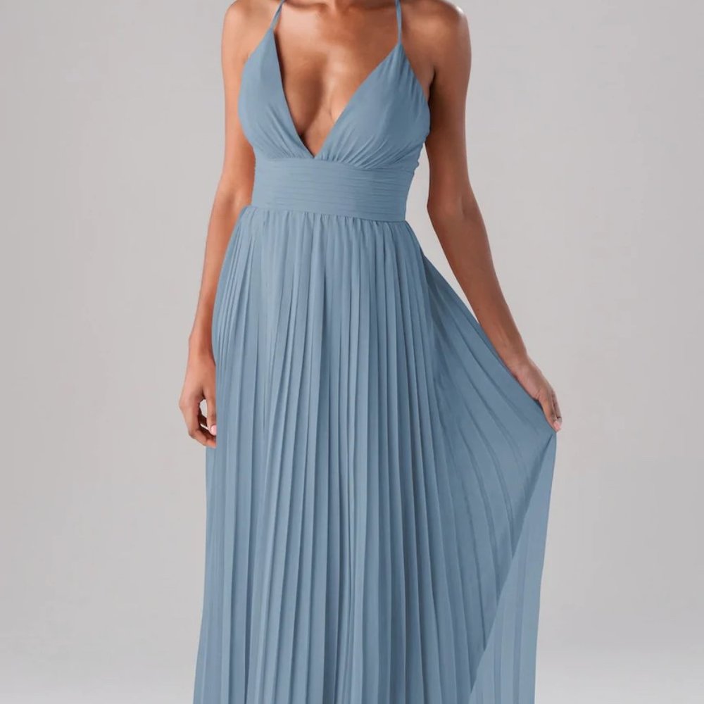 Kennedy Blue Summer Dress - Slate Blue